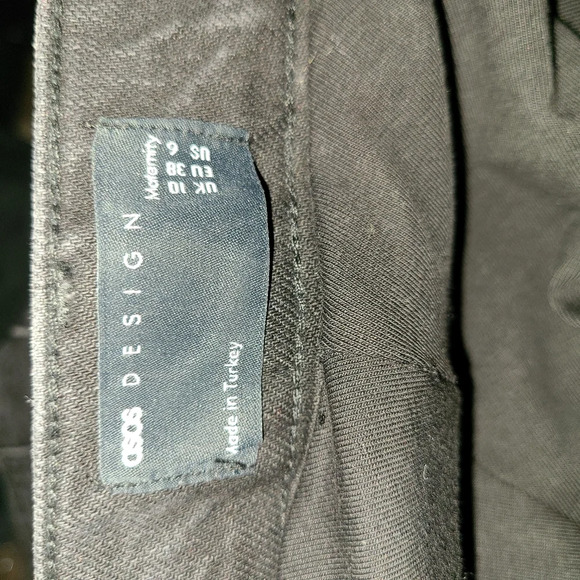 Asos Maternity Design Black Wide Leg Maternity Jeans Size 6 - Picture 3 of 7